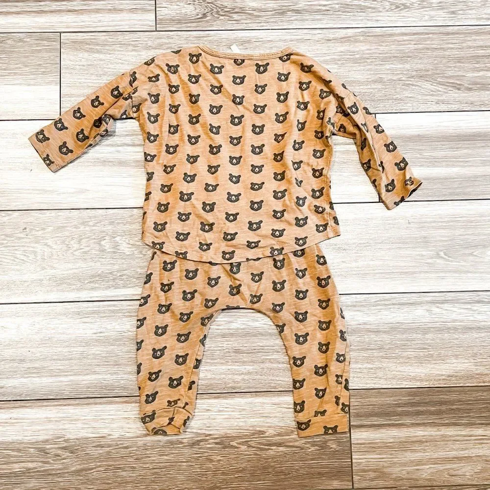 Rylee + Cru Black Bears Top and Pant Set, Size 12-18M